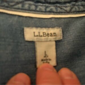 LL Bean Jean shirt. Size L. Gently pre owned.